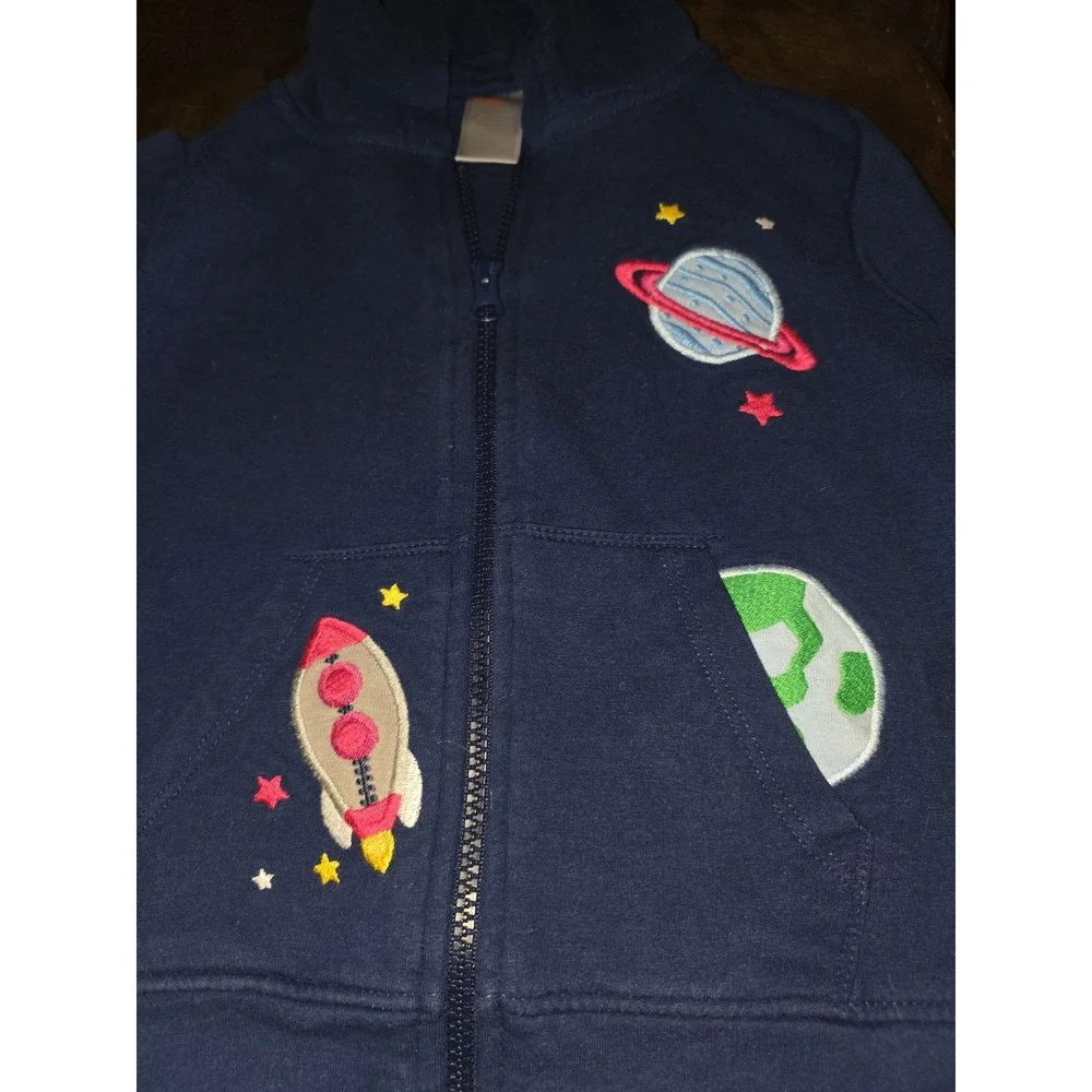 Gymboree comet club rocket planet navy sweatshirt size 5t